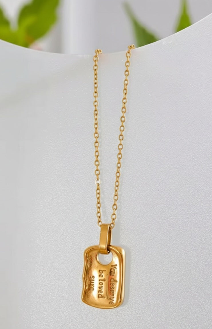 Be Loved Tag Pendant