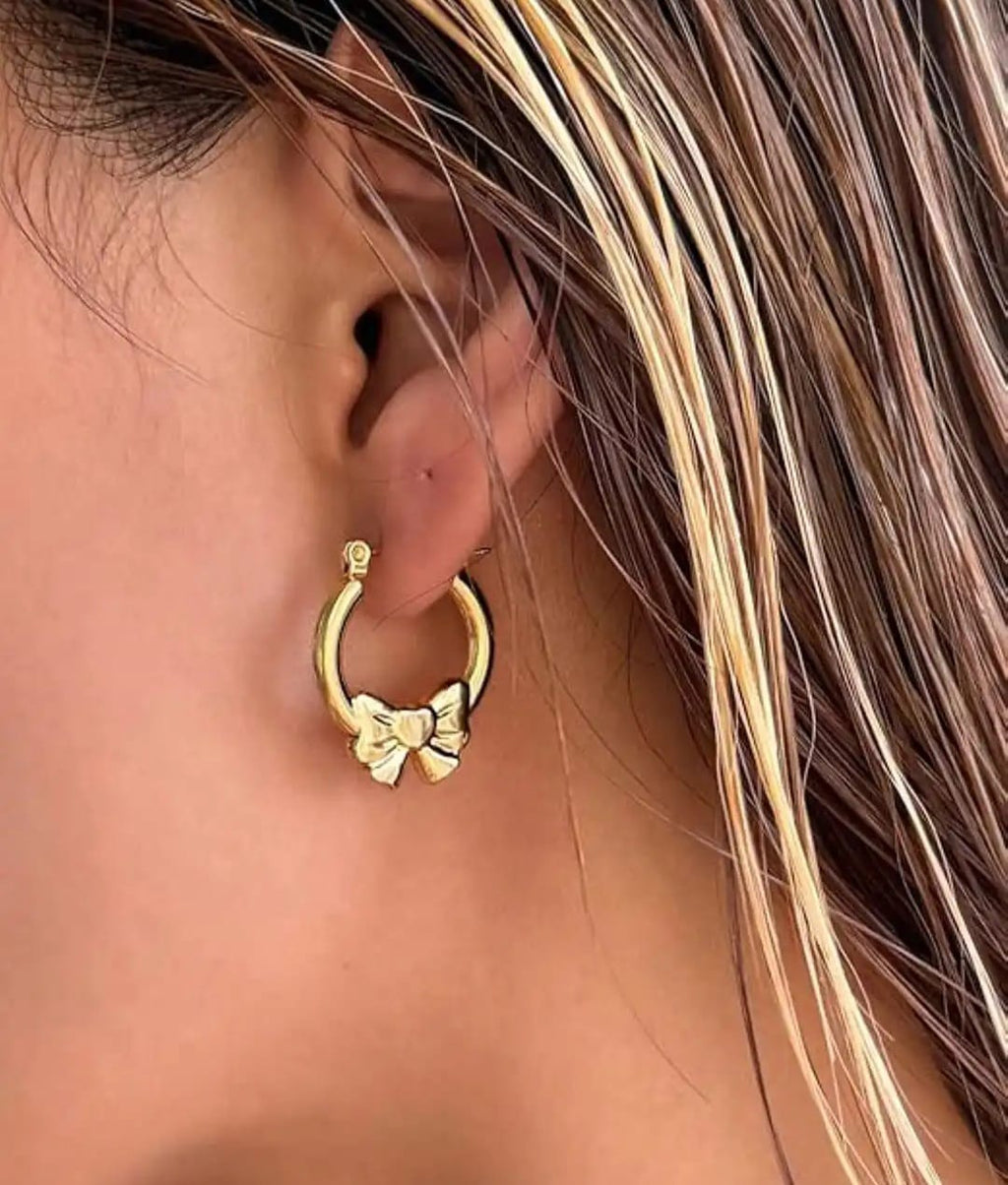 Belle Bow Hoops