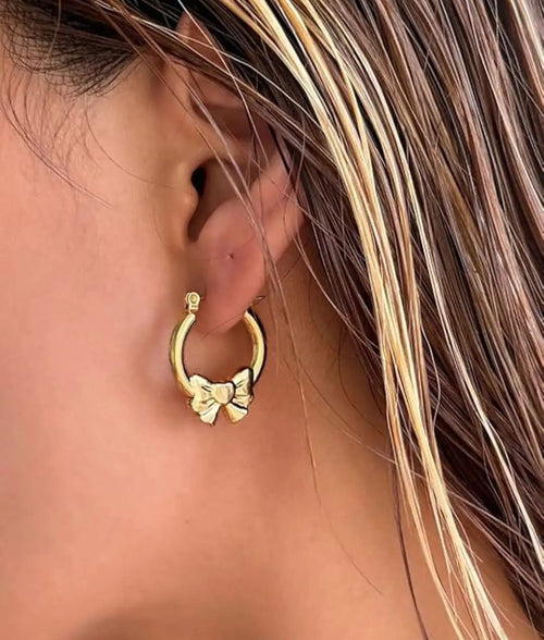 Belle Bow Hoops