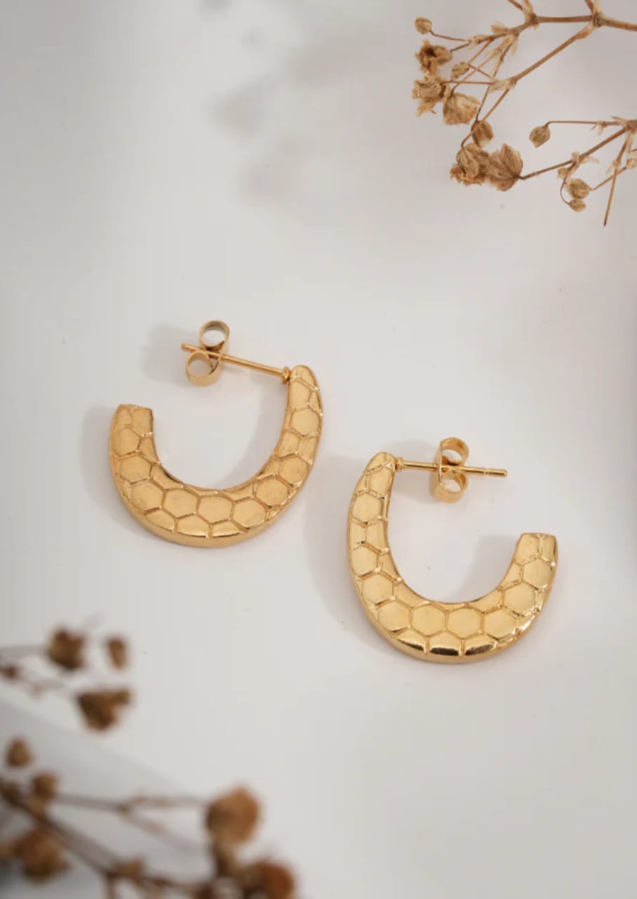 Honeyed Arc Hoops