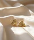 Amora Textured Heart Studs