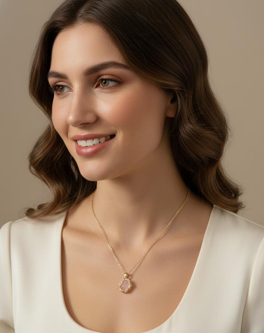 Rosé Halo Pendant