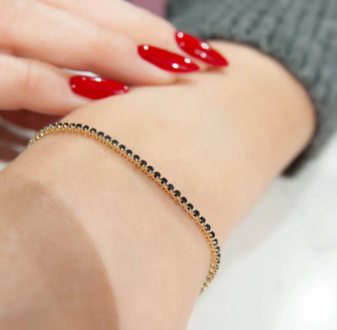 Noctyra Black Tennis Bracelet
